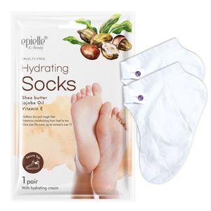 Epielle Hydrating Socks 1 Pair Shea Butter Jojoba Oil Vitamin E Summer Pedicure